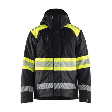 BLÅKLÄDER Highvis talvitakki musta/huomiokeltainen